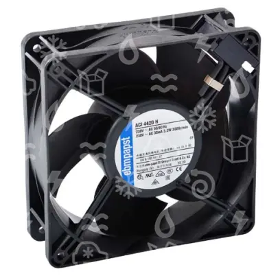ventilátor axiální EBM ACi 4420H, 119 x 119 x 38 mm, 230 V, 3000 rpm